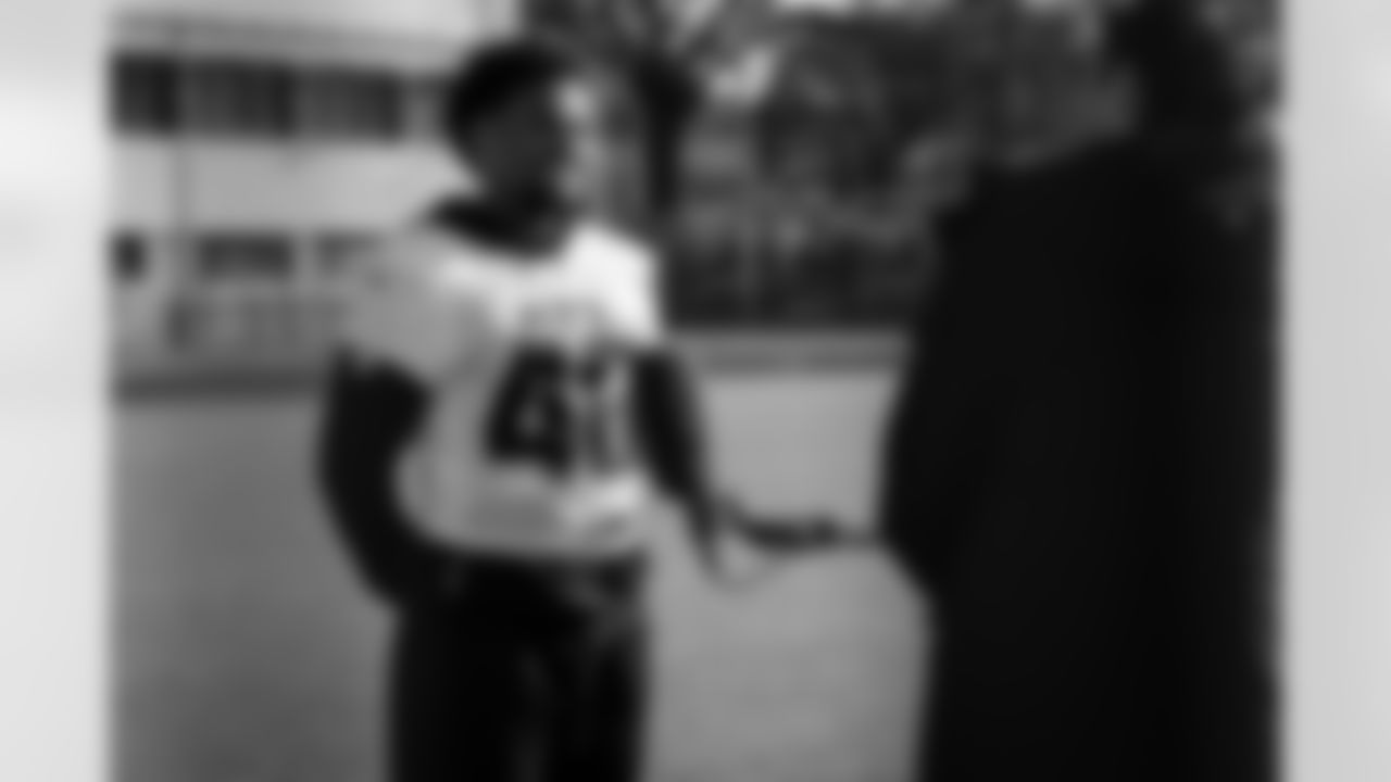 Atlanta Falcons kicker Lenny Krieg #46 during practice at the FC Union Berlin Training Facility in Berlin, Germany on Friday, November 7, 2025. (Photo by Jay Bendlin/Atlanta Falcons)