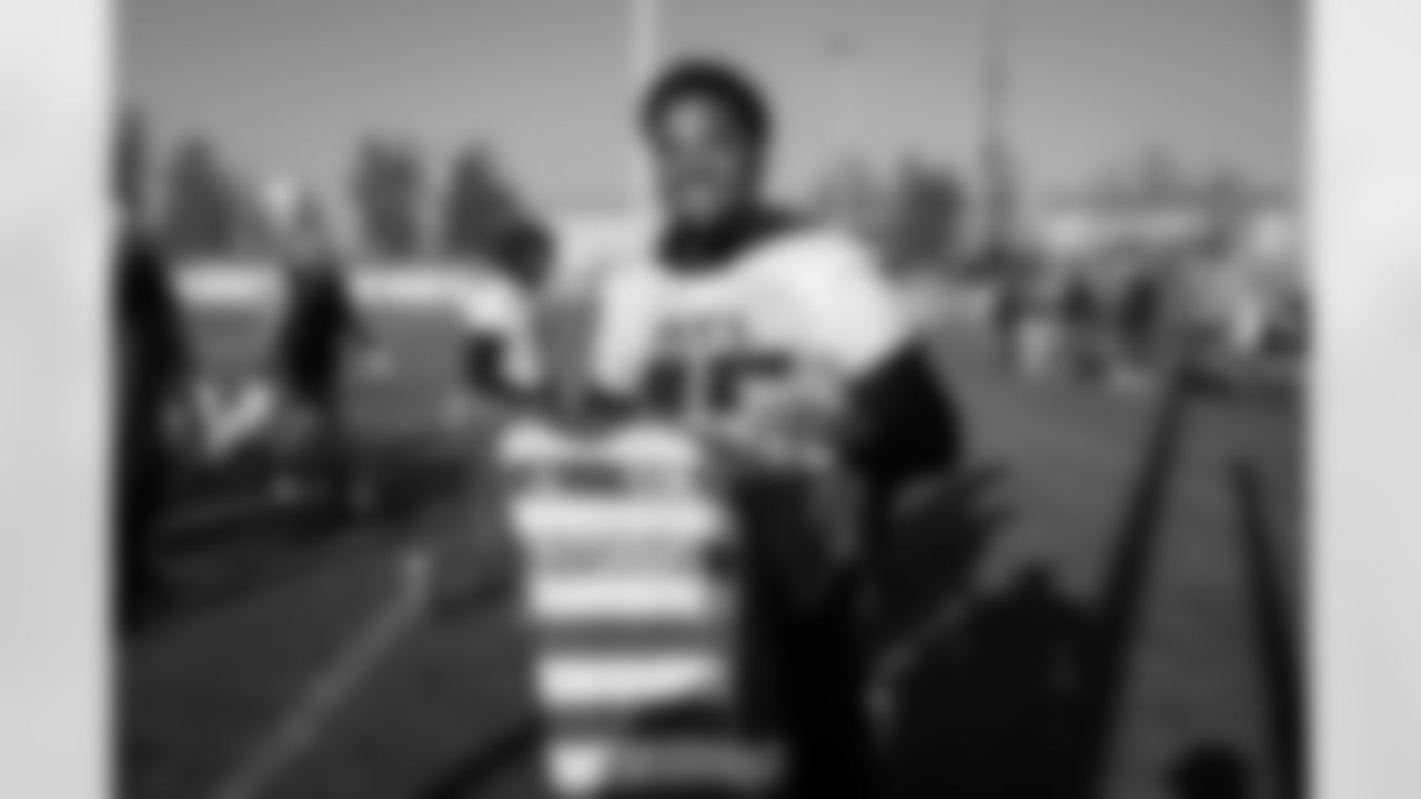 Atlanta Falcons kicker Lenny Krieg #46 during practice at the FC Union Berlin Training Facility in Berlin, Germany on Friday, November 7, 2025. (Photo by Brandon Magnus/Atlanta Falcons)