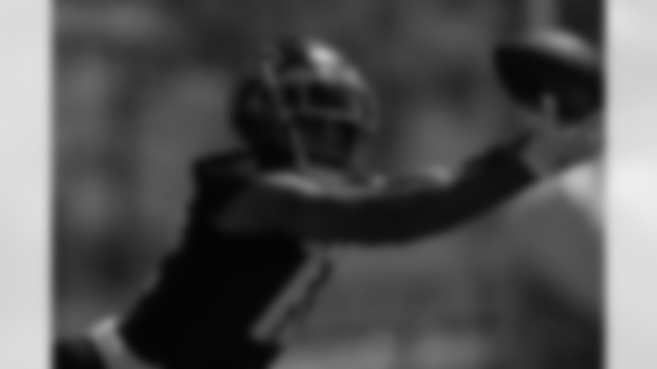 Atlanta Falcons wide receiver KhaDarel Hodge #12 during practice at Atlanta Falcons Training Facility in Flowery Branch, Georgia, on Wednesday, September 4, 2024. (Photo by Jay Bendlin/Atlanta Falcons)