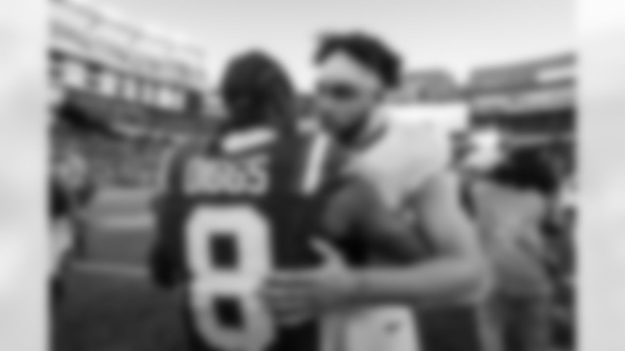 Atlanta Falcons wide receiver Drake London #5 after the Week 9 Game against the New England Patriots at Gillette Stadium in Foxborough, Massachusetts on Sunday, November 2, 2025. (Photo by Jay Bendlin/Atlanta Falcons)