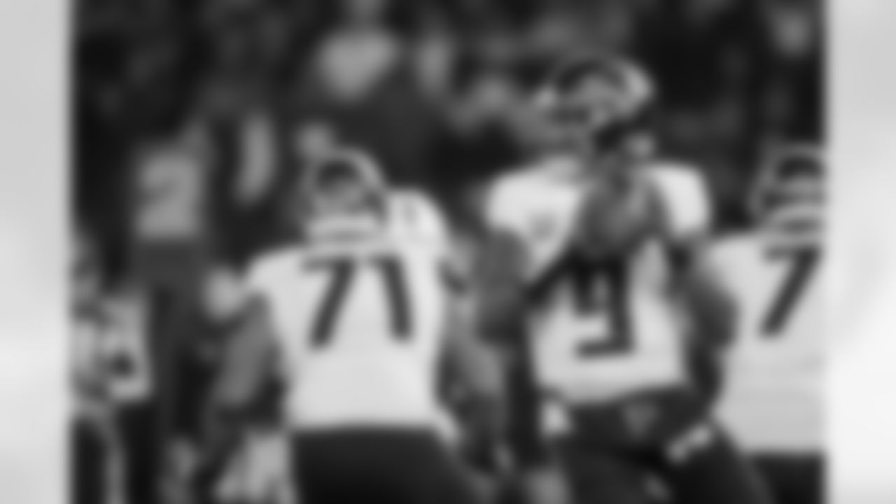 Atlanta Falcons quarterback Michael Penix Jr. #9 during the Week 10 Game against the Indianapolis Colts at Olympic Stadium in Berlin, Germany on Sunday, November 9, 2025. (Photo by Jay Bendlin/Atlanta Falcons)