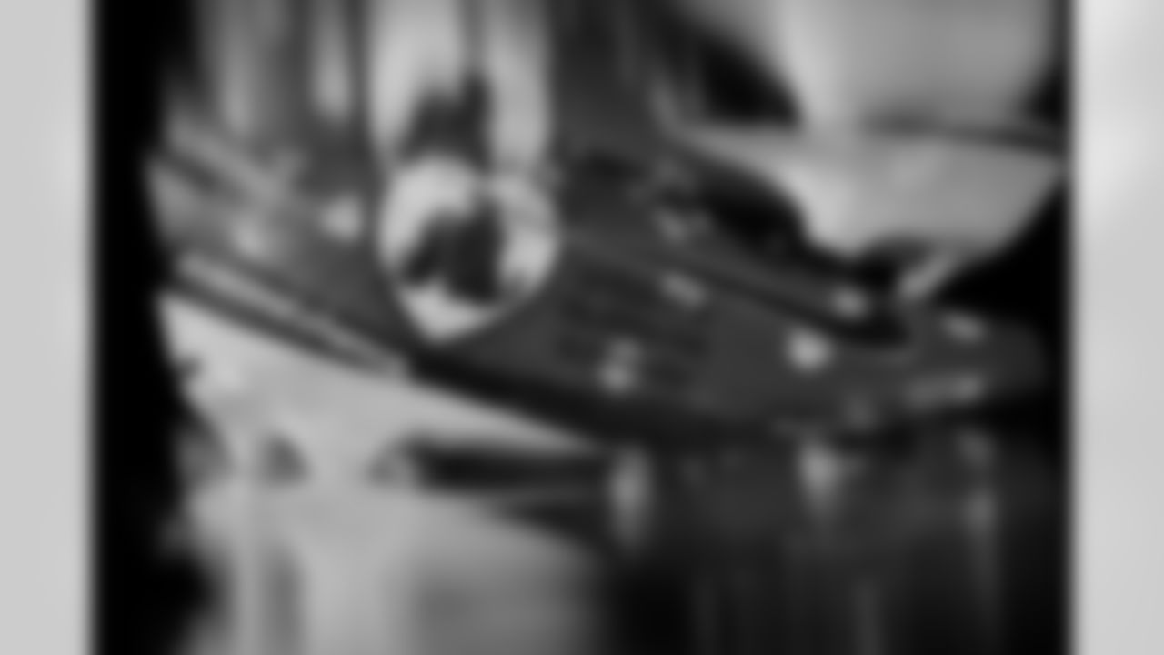 Photos of Atlanta Falcons running back Tyler Allgeier #25's cleats for My Cause My Cleats at the Atlanta Falcons Training Facility in Flowery Branch, Ga. on Tuesday, November 18, 2025. (Photo by Taylor McLaughlin/Atlanta Falcons)