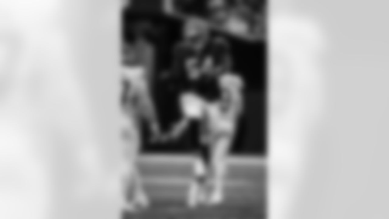 Atlanta Falcons defensive tackle Brandon Dorlus #54 celebrates during the Week 17 Game against the Los Angeles Rams at Mercedes-Benz Stadium in Atlanta, Georgia on Monday, December 29, 2025. (Photo by Taylor McLaughlin/Atlanta Falcons)