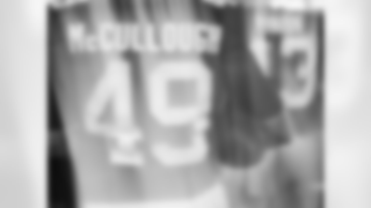 Atlanta Falcons long snapper Liam McCullough #49 during the Week 15 Game against the Tampa Bay Buccaneers at Raymond James Stadium in Tampa, Florida on Thursday, December 11, 2025. (Photo by Brandon Magnus/Atlanta Falcons)