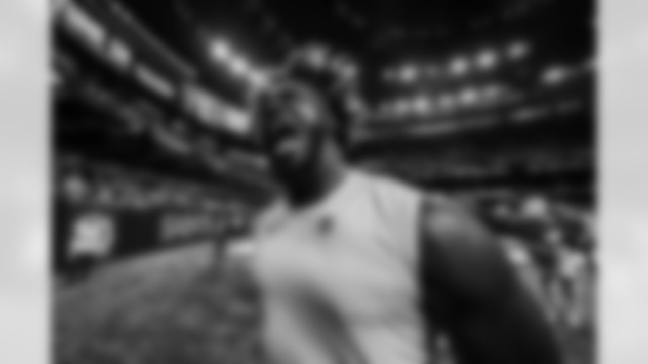 Atlanta Falcons edge rusher Jalon Walker #11 during the Week 12 Game against the New Orleans Saints at Caesars Superdome in New Orleans, Louisiana on Sunday, November 23, 2025. (Photo by Taylor McLaughlin/Atlanta Falcons)