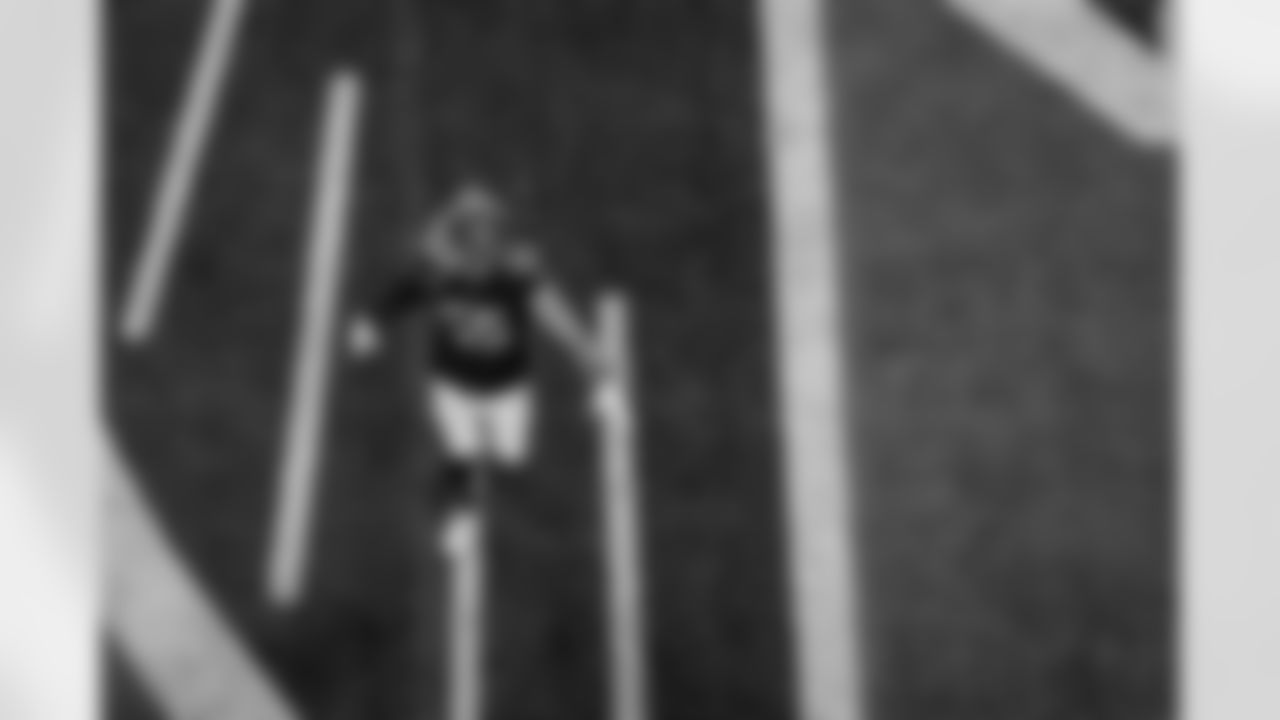Atlanta Falcons inside linebacker Kaden Elliss #55 reacts during the Week 17 Game against the Los Angeles Rams at Mercedes-Benz Stadium in Atlanta, Georgia on Monday, December 29, 2025. (Photo by Jay Bendlin/Atlanta Falcons)