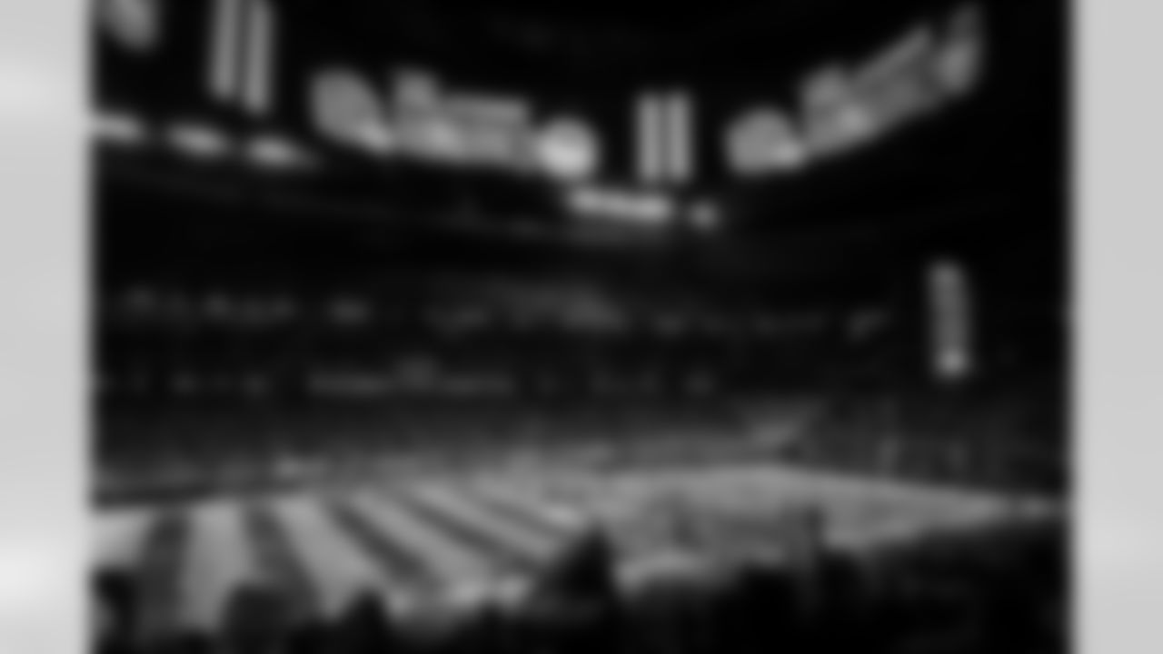 General view of the Atlanta Falcons win graphic after the Week 6 Game against the Buffalo Bills at Mercedes-Benz Stadium in Atlanta, Georgia on Monday, October 13, 2025. (Photo by Kathryn Skeean/Atlanta Falcons)
