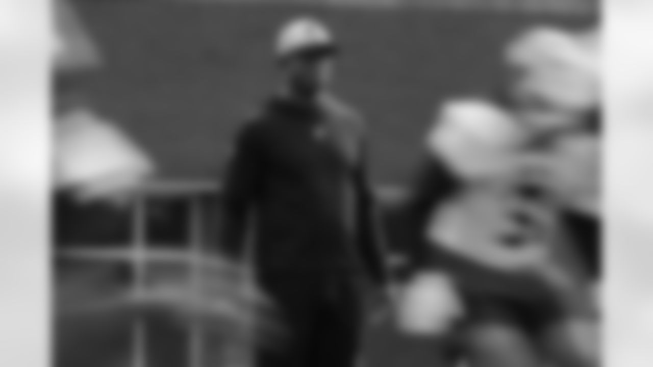 Atlanta Falcons head coach Raheem Morris during practice at Atlanta Falcons Training Facility in Flowery Branch, Georgia, on Wednesday, September 18, 2024. (Photo by Shanna Lockwood/Atlanta Falcons)