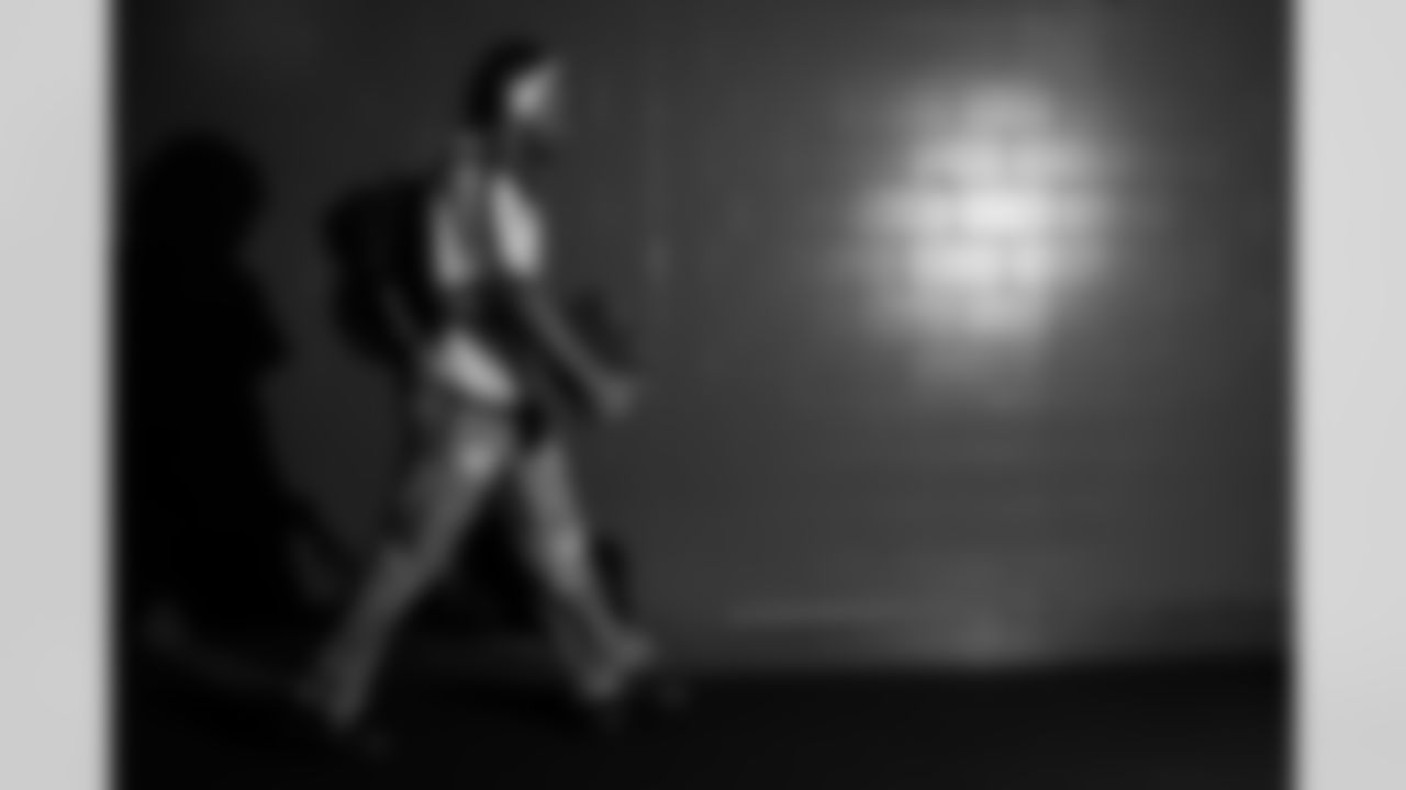 Atlanta Falcons running back Bijan Robinson #7 arrives during the Week 15 Game against the Tampa Bay Buccaneers at Raymond James Stadium in Tampa, Florida on Thursday, December 11, 2025. (Photo by Jay Bendlin/Atlanta Falcons)