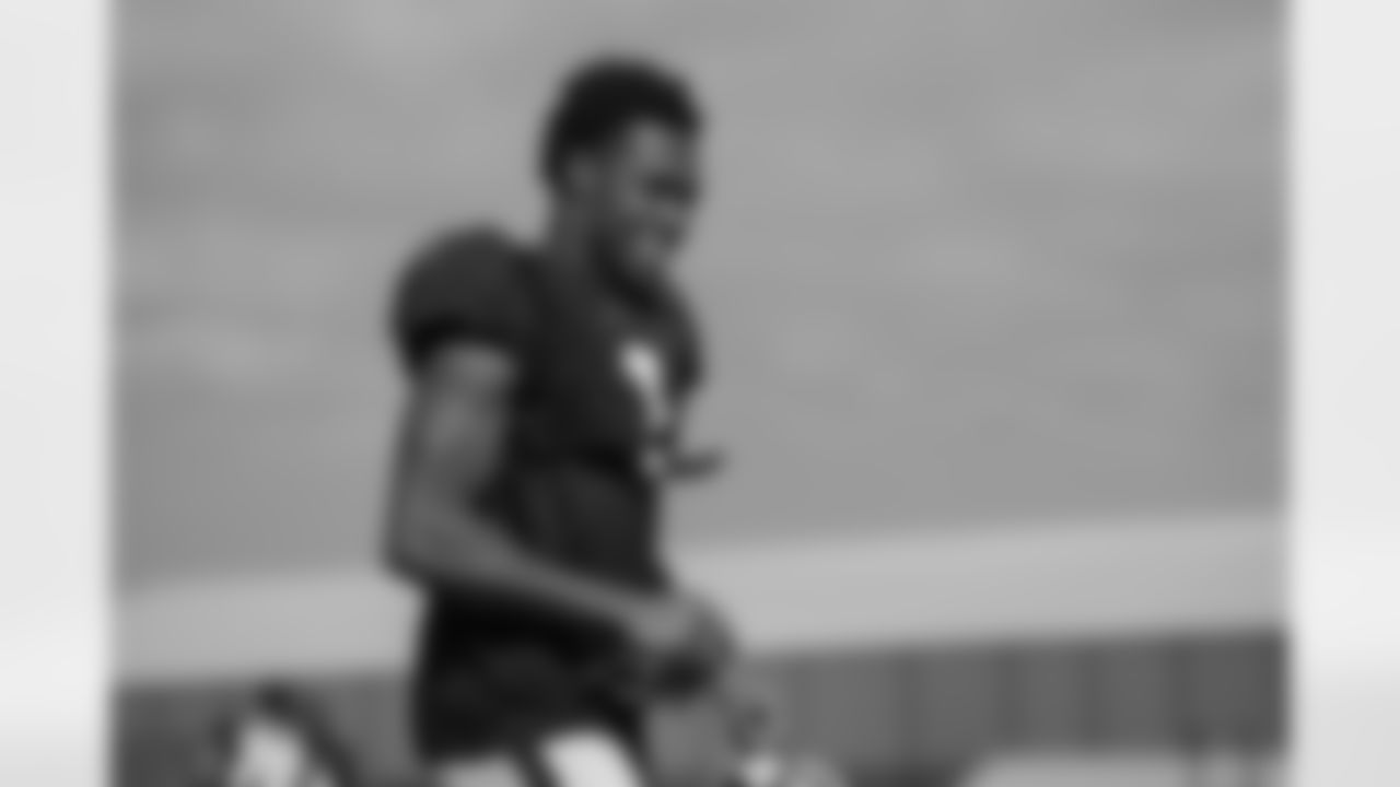 Atlanta Falcons wide receiver Darnell Mooney #1 during the 2024 AT&T Training Camp at the Atlanta Falcons Training Facility in Flowery Branch, Ga. on Monday, August 12, 2024. (Jay Bendlin/Atlanta Falcons)