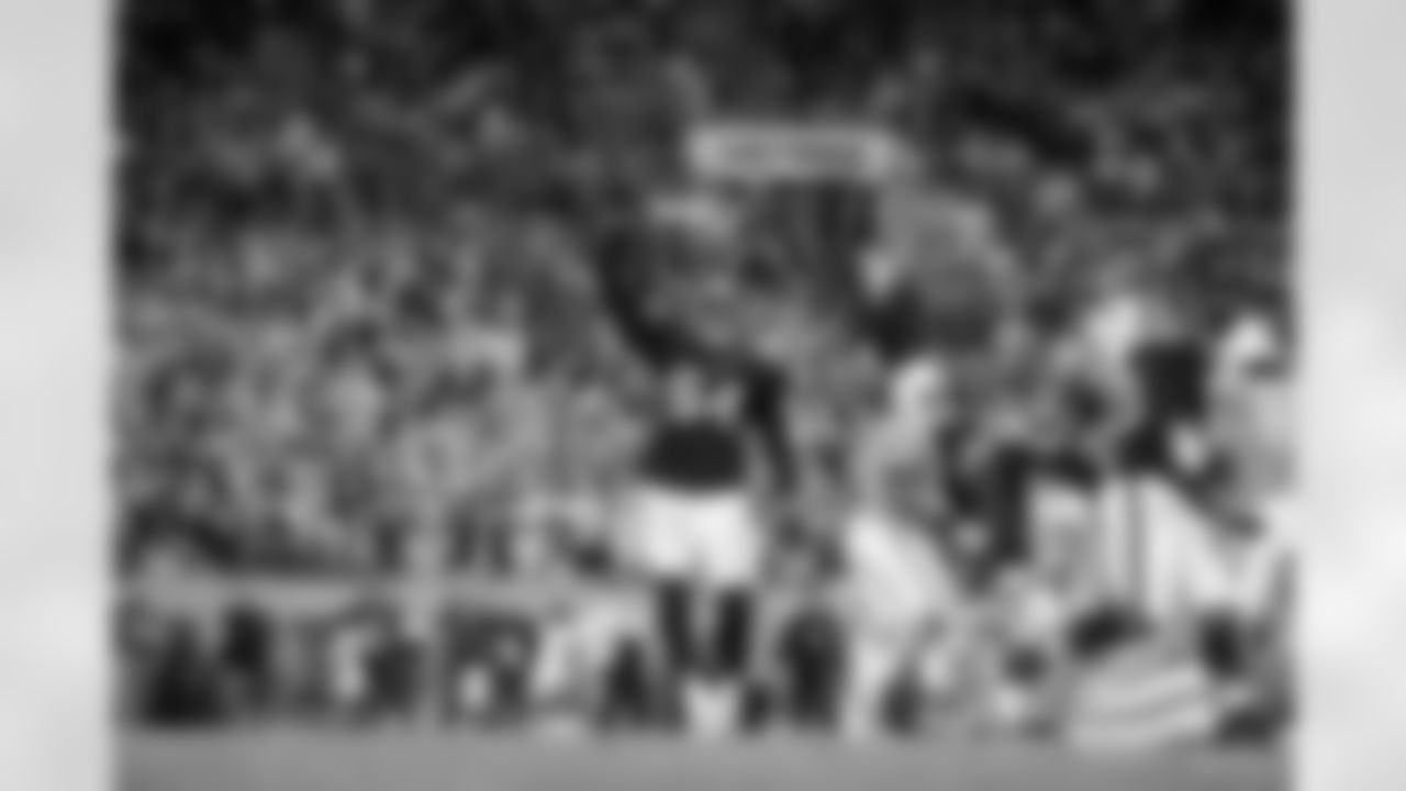 Atlanta Falcons defensive tackle Brandon Dorlus #54 gestures during the Week 15 Game against the Tampa Bay Buccaneers at Raymond James Stadium in Tampa, Florida on Thursday, December 11, 2025. (Photo by Mitch Martin/Atlanta Falcons)