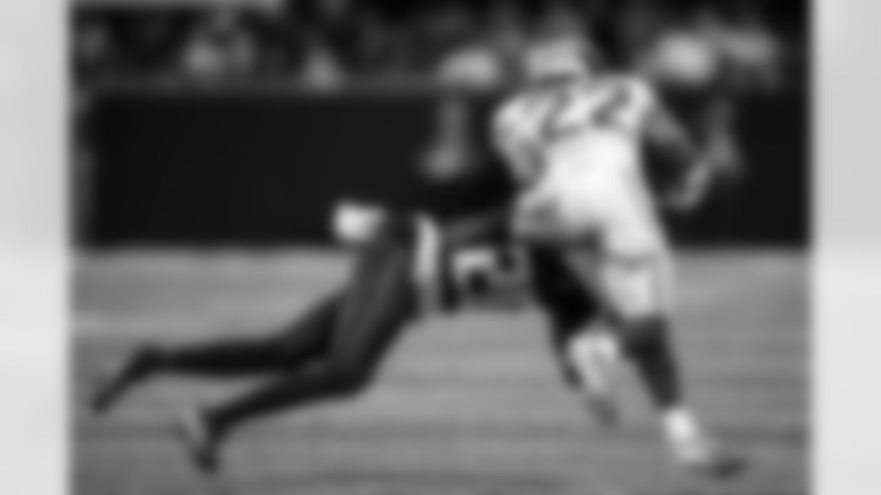 Atlanta Falcons cornerback Dee Alford #20 makes a tackle during the Week 14 Game against the Seattle Seahawks at Mercedes-Benz Stadium in Atlanta, Georgia on Sunday, December 7, 2025. (Photo by Taylor McLaughlin/Atlanta Falcons)