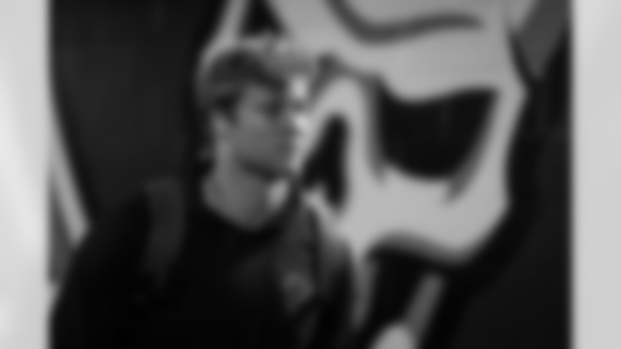 Atlanta Falcons inside linebacker JD Bertrand #40 arrives during the Week 15 Game against the Tampa Bay Buccaneers at Raymond James Stadium in Tampa, Florida on Thursday, December 11, 2025. (Photo by Taylor McLaughlin/Atlanta Falcons)