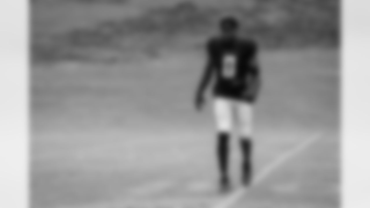 Atlanta Falcons outside linebacker Divine Deablo #0 during practice at Atlanta Falcons Training Facility in Flowery Branch, Georgia, on Thursday, November 20, 2025. (Photo by Jay Bendlin/Atlanta Falcons)