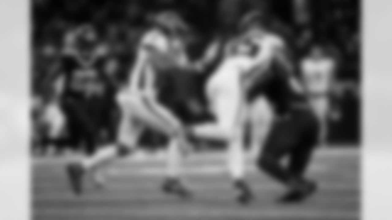 Atlanta Falcons wide receiver Jamal Agnew #14 runs the ball during the Week 12 Game against the New Orleans Saints at Caesars Superdome in New Orleans, Louisiana on Sunday, November 23, 2025. (Photo by Jay Bendlin/Atlanta Falcons)