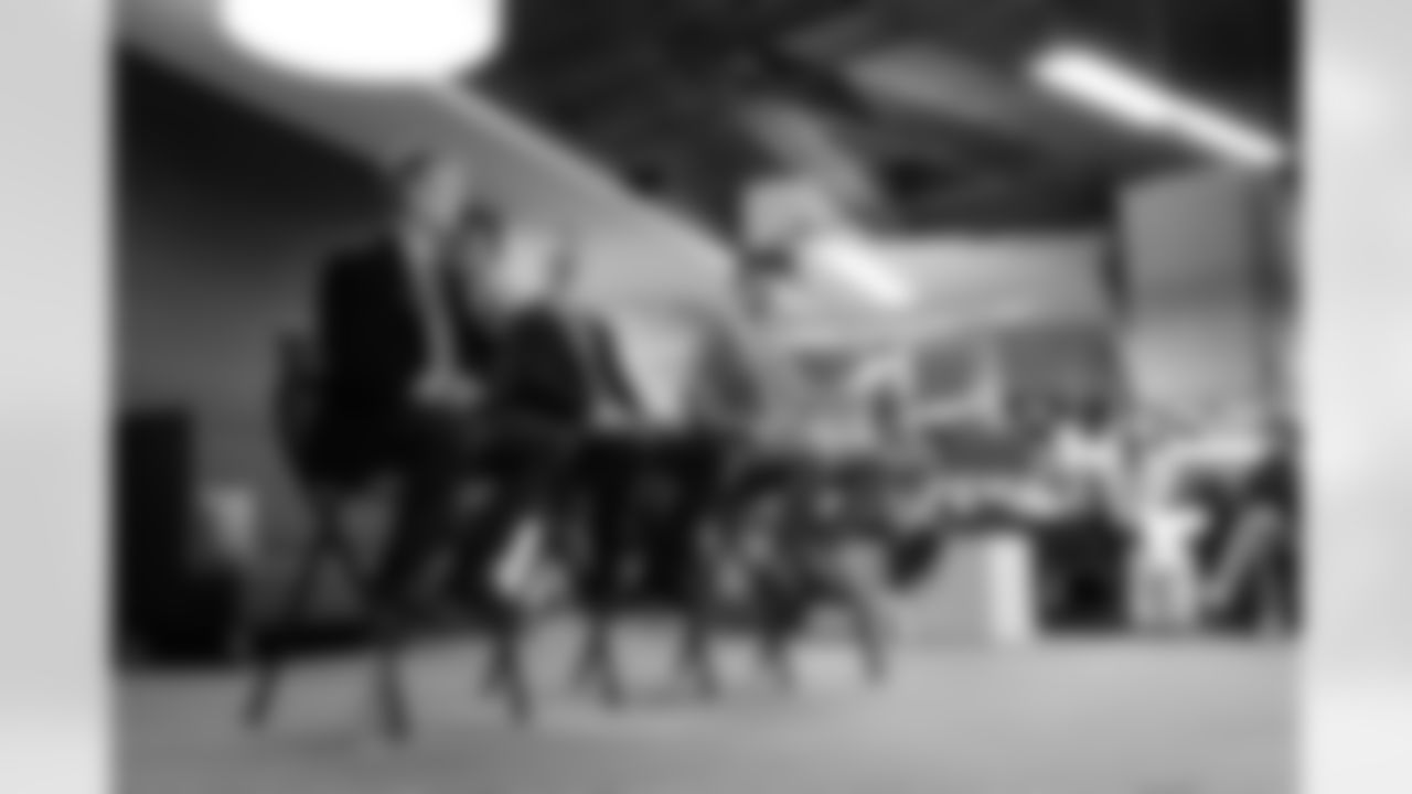 Behind the scenes with Kevin Stefanski as he goes through media and town halls at Mercedes-Benz Stadium in Atlanta, Ga. on Tuesday, January 27, 2026. (Photo by Jay Bendlin/Atlanta Falcons)