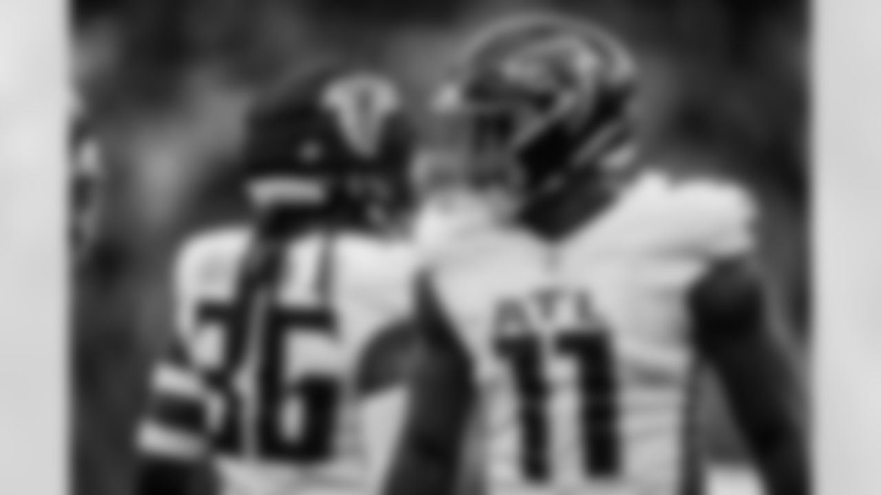 Atlanta Falcons edge rusher Jalon Walker #11 looks on during the Week 13 Game against the New York Jets at Metlife Stadium in East Rutherford, New Jersey on Sunday, November 30, 2025. (Photo by Jay Bendlin/Atlanta Falcons)