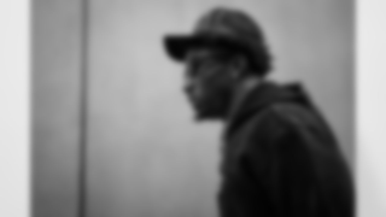 Atlanta Falcons cornerback Dee Alford #20 arrives before the Week 11 Game against the Carolina Panthers at Mercedes-Benz Stadium in Atlanta, Georgia on Sunday, November 16, 2025. (Photo by Jay Bendlin/Atlanta Falcons)