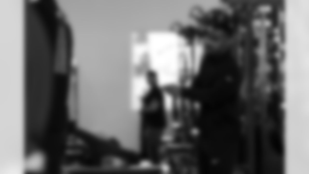 Atlanta Falcons director of player performance John Griffin during team lift at Atlanta Falcons Training Facility in Flowery Branch, Georgia, on Monday, December 8, 2025. (Photo by Taylor McLaughlin/Atlanta Falcons)