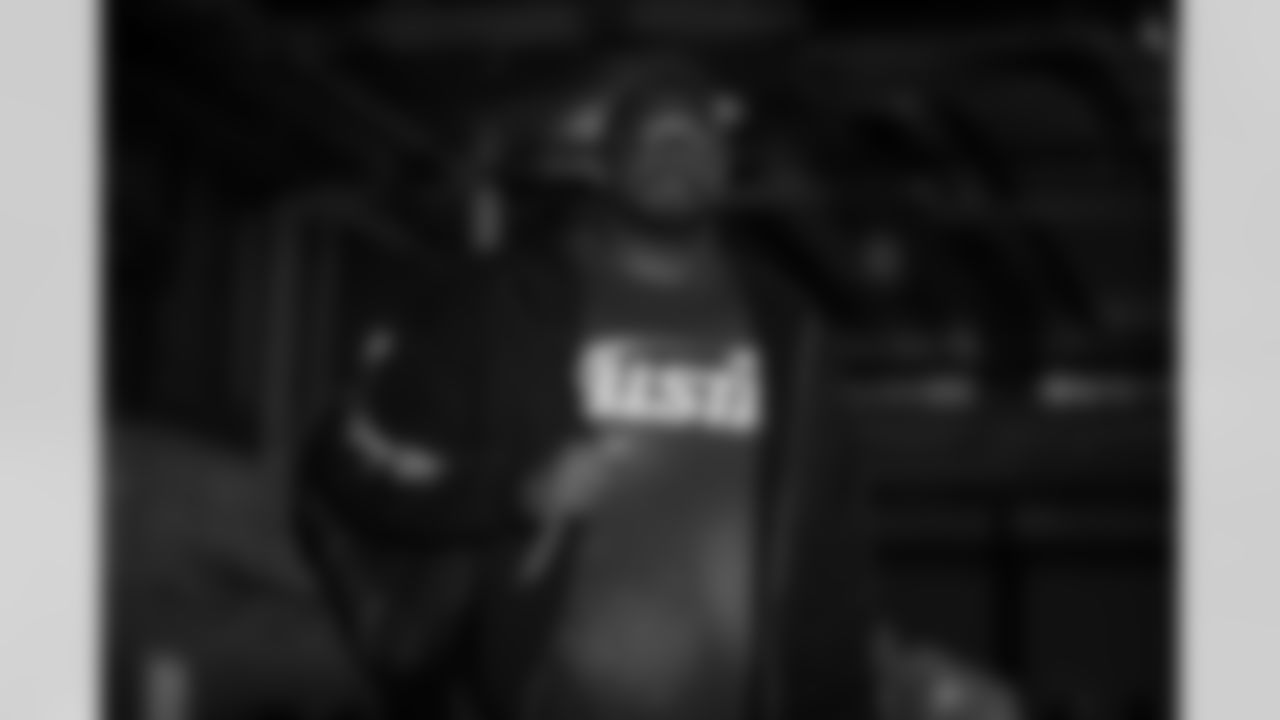 Atlanta Falcons offensive lineman Michael Jerrell #72 arrives before the Week 13 Game against the New York Jets at Metlife Stadium in East Rutherford, New Jersey on Sunday, November 30, 2025. (Photo by Jay Bendlin/Atlanta Falcons)