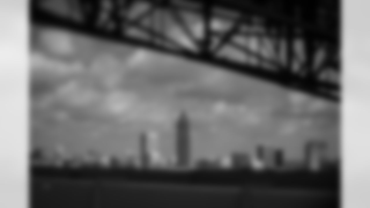 A general view from the roof before the Week 11 Game against the Carolina Panthers at Mercedes-Benz Stadium in Atlanta, Georgia on Sunday, November 16, 2025. (Photo by Brandon Magnus/Atlanta Falcons)