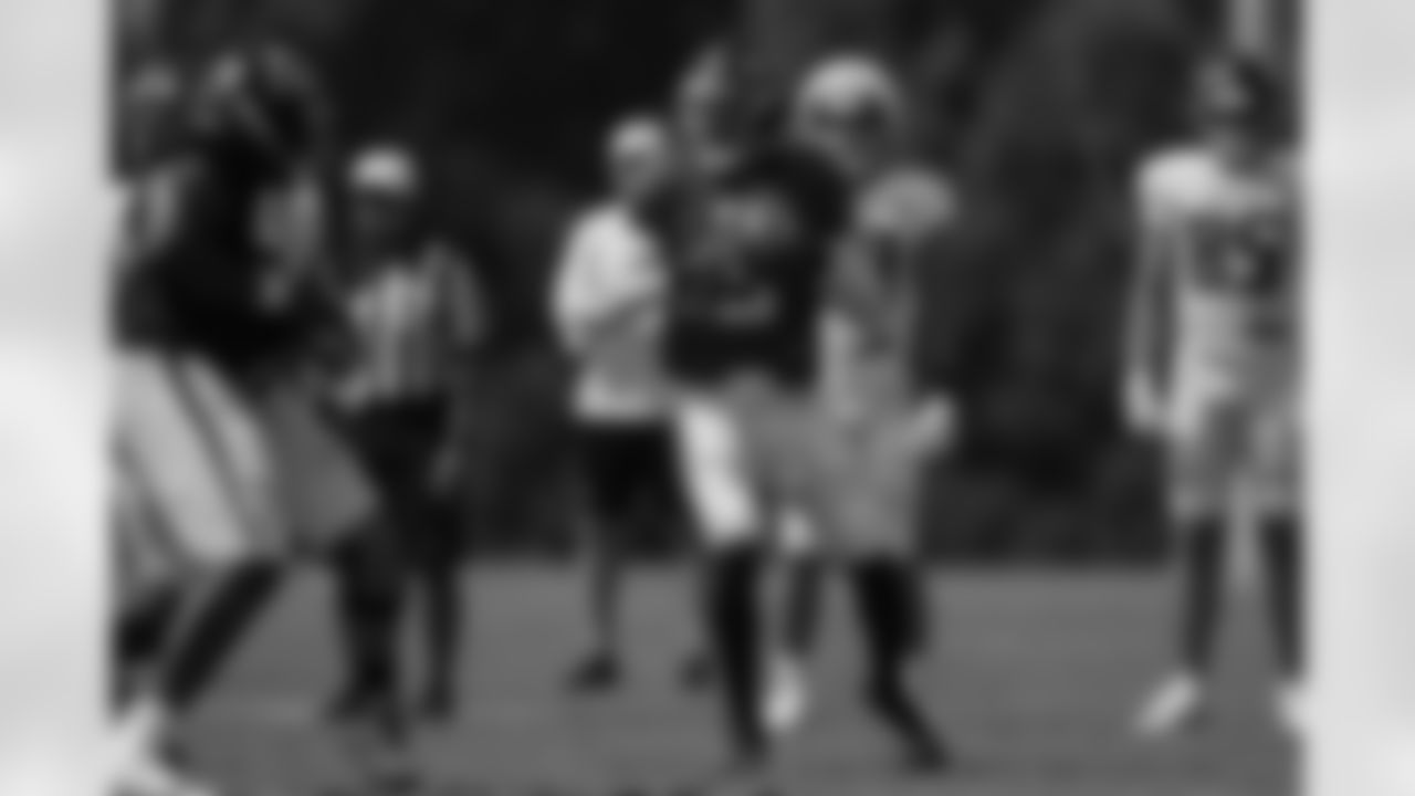 Atlanta Falcons quarterback Michael Penix Jr. #9 during practice at Atlanta Falcons Training Facility in Flowery Branch, Georgia, on Thursday, September 11, 2025. (Photo by Taylor McLaughlin/Atlanta Falcons)
