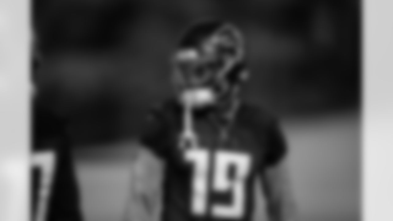 Atlanta Falcons wide receiver Chris Blair #19 during practice at Atlanta Falcons Training Facility in Flowery Branch, Georgia, on Wednesday, December 17, 2025. (Photo by Jay Bendlin/Atlanta Falcons)