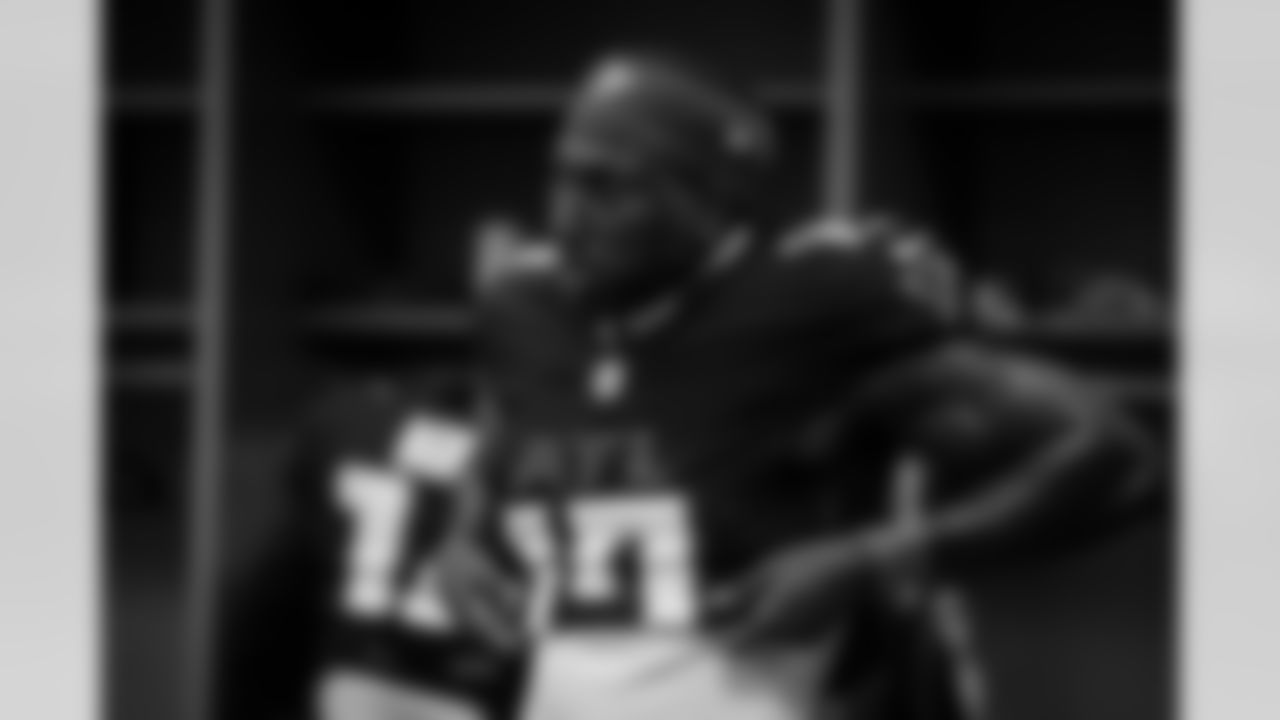 Atlanta Falcons wide receiver Chris Blair #19 looks on before the Preseason Game against the Dallas Cowboys at AT&T Stadium in Arlington, Texas on Friday, August 22, 2025. (Photo by Jay Bendlin/Atlanta Falcons)