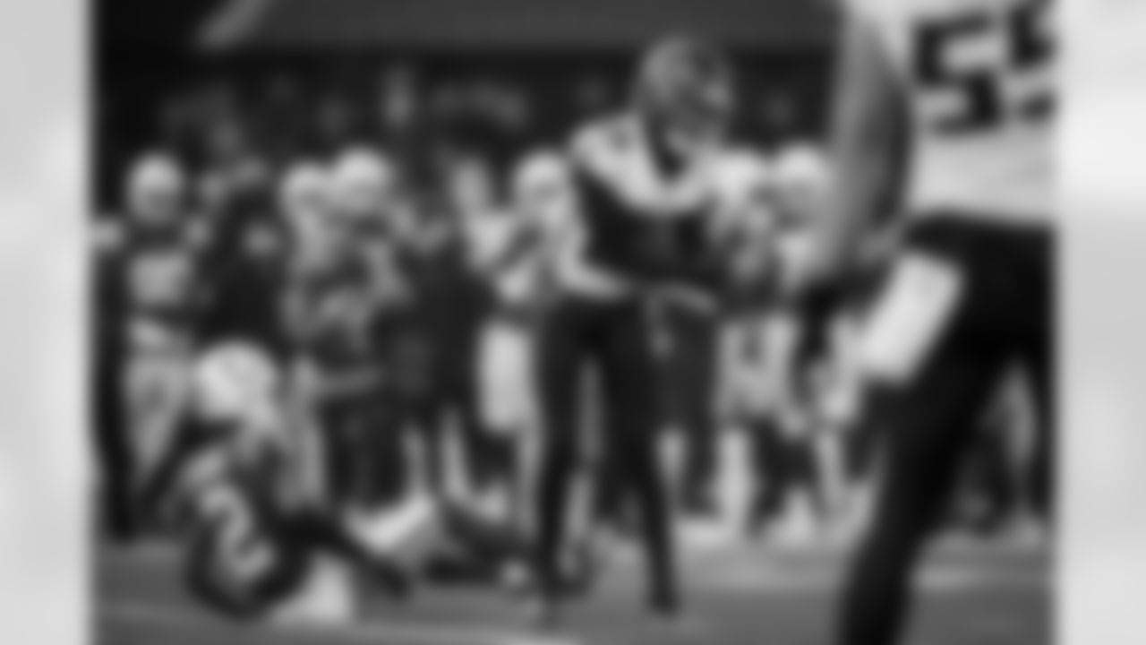 Atlanta Falcons cornerback Dee Alford #20 reacts during the Week 10 Game against the Indianapolis Colts at Olympic Stadium in Berlin, Germany on Sunday, November 9, 2025. (Photo by Jay Bendlin/Atlanta Falcons)