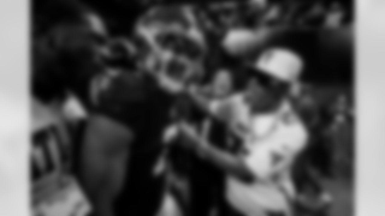 Atlanta Falcons running back Bijan Robinson #7 celebrates after scoring a touchdown during the Week 17 Game against the Los Angeles Rams at Mercedes-Benz Stadium in Atlanta, Georgia on Monday, December 29, 2025. (Photo by AJ Reynolds/Atlanta Falcons)