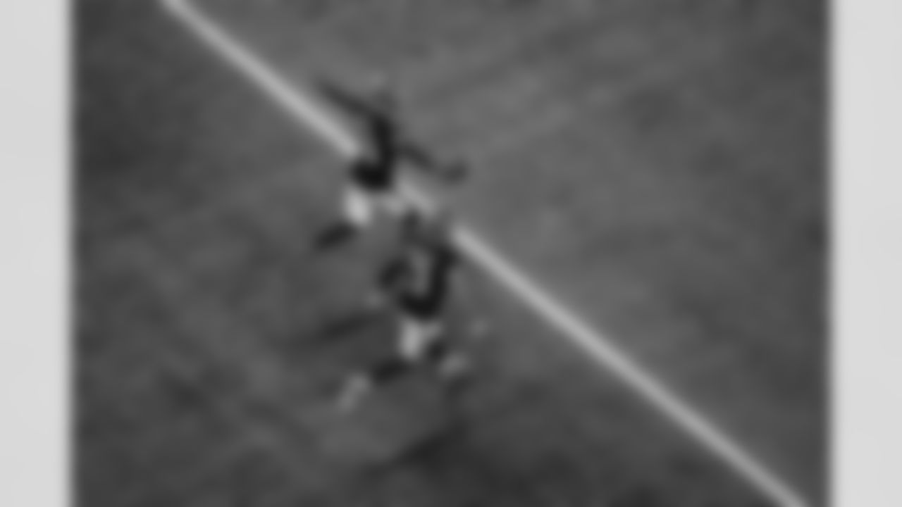 Atlanta Falcons safety Xavier Watts #31 intercepts the ball during the Week 17 Game against the Los Angeles Rams at Mercedes-Benz Stadium in Atlanta, Georgia on Monday, December 29, 2025. (Photo by Jay Bendlin/Atlanta Falcons)