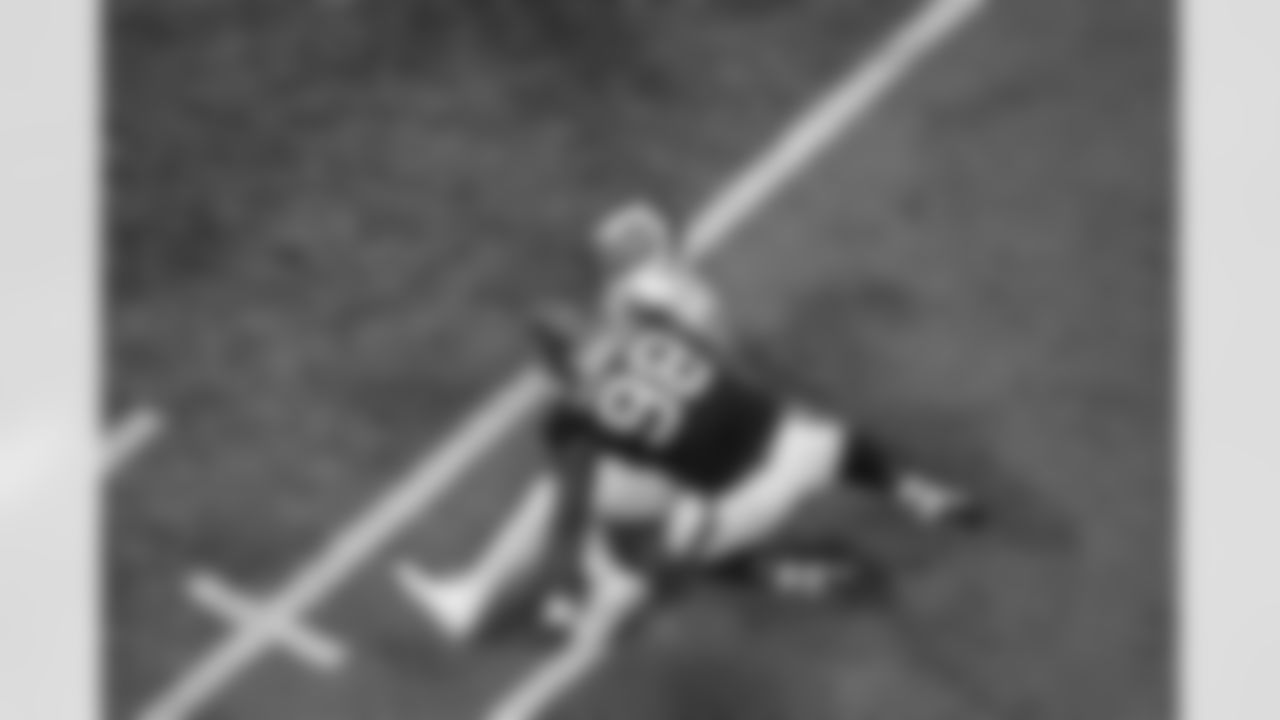 Atlanta Falcons defensive lineman Ruke Orhorhoro #98 makes a sack during the Week 17 Game against the Los Angeles Rams at Mercedes-Benz Stadium in Atlanta, Georgia on Monday, December 29, 2025. (Photo by Jay Bendlin/Atlanta Falcons)