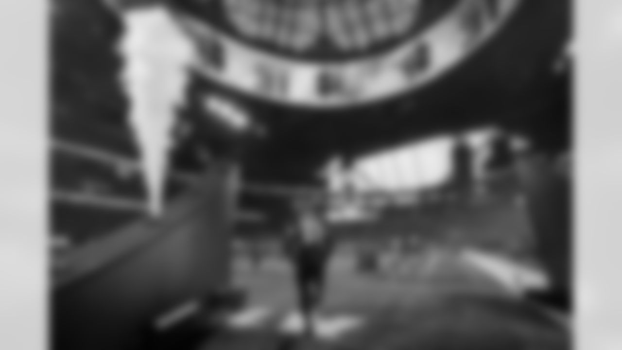 Atlanta Falcons safety Xavier Watts #31 runs out of the tunnel before the Week 14 Game against the Seattle Seahawks at Mercedes-Benz Stadium in Atlanta, Georgia on Sunday, December 7, 2025. (Photo by Taylor McLaughlin/Atlanta Falcons)