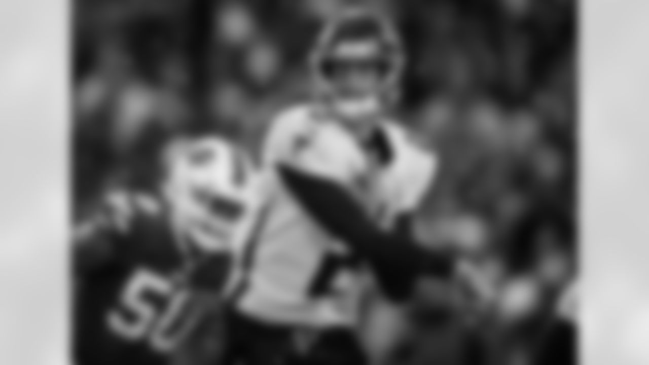Atlanta Falcons quarterback Matt Ryan #2 throws a pass against the Buffalo Bills at Highmark Stadium in Orchard Park, New York on Sunday, January 2, 2022. (Photo by Brandon Magnus/Atlanta Falcons)