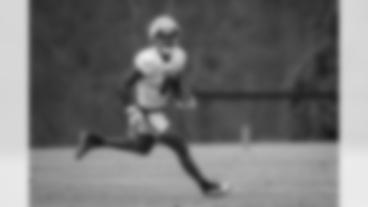 Atlanta Falcons tight end Kyle Pitts Sr. #8 during practice at Atlanta Falcons Training Facility in Flowery Branch, Georgia, on Thursday, November 20, 2025. (Photo by Jay Bendlin/Atlanta Falcons)