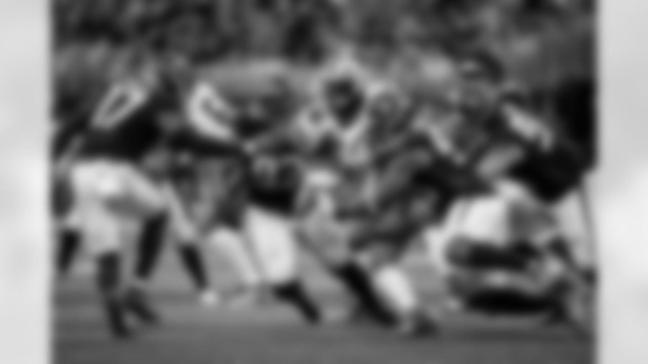 Atlanta Falcons defensive lineman David Onyemata #90 during the Week 11 Game against the Carolina Panthers at Mercedes-Benz Stadium in Atlanta, Georgia on Sunday, November 16, 2025. (Photo by Taylor McLaughlin/Atlanta Falcons)