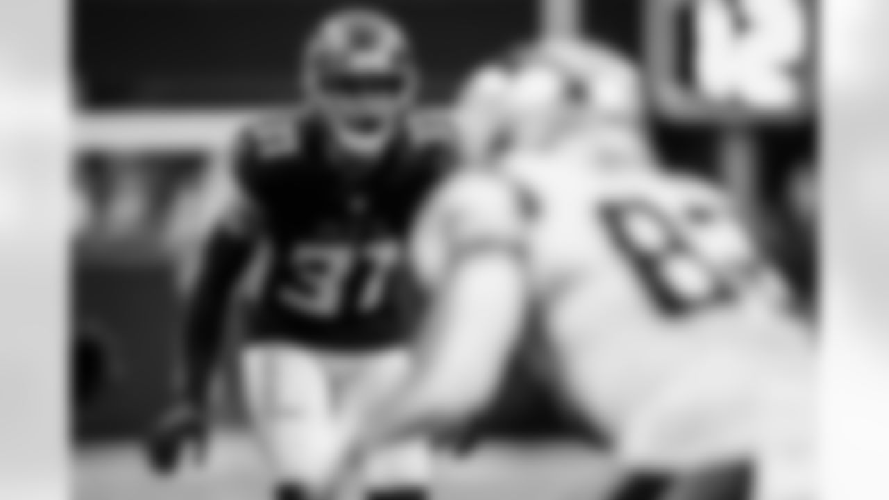 Atlanta Falcons safety Xavier Watts #31 during the Week 11 Game against the Carolina Panthers at Mercedes-Benz Stadium in Atlanta, Georgia on Sunday, November 16, 2025. (Photo by Jay Bendlin/Atlanta Falcons)