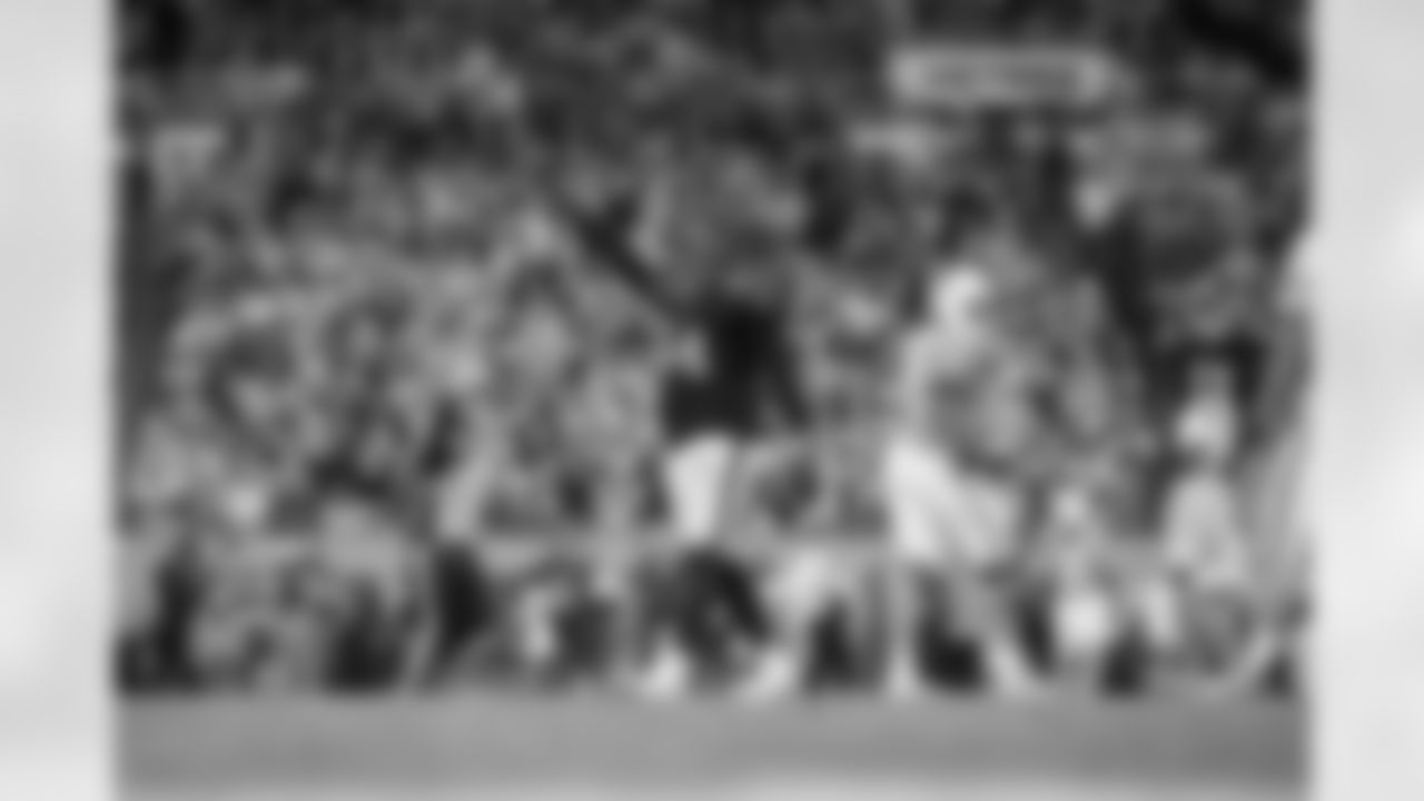 Atlanta Falcons defensive tackle Brandon Dorlus #54 gestures during the Week 15 Game against the Tampa Bay Buccaneers at Raymond James Stadium in Tampa, Florida on Thursday, December 11, 2025. (Photo by Mitch Martin/Atlanta Falcons)