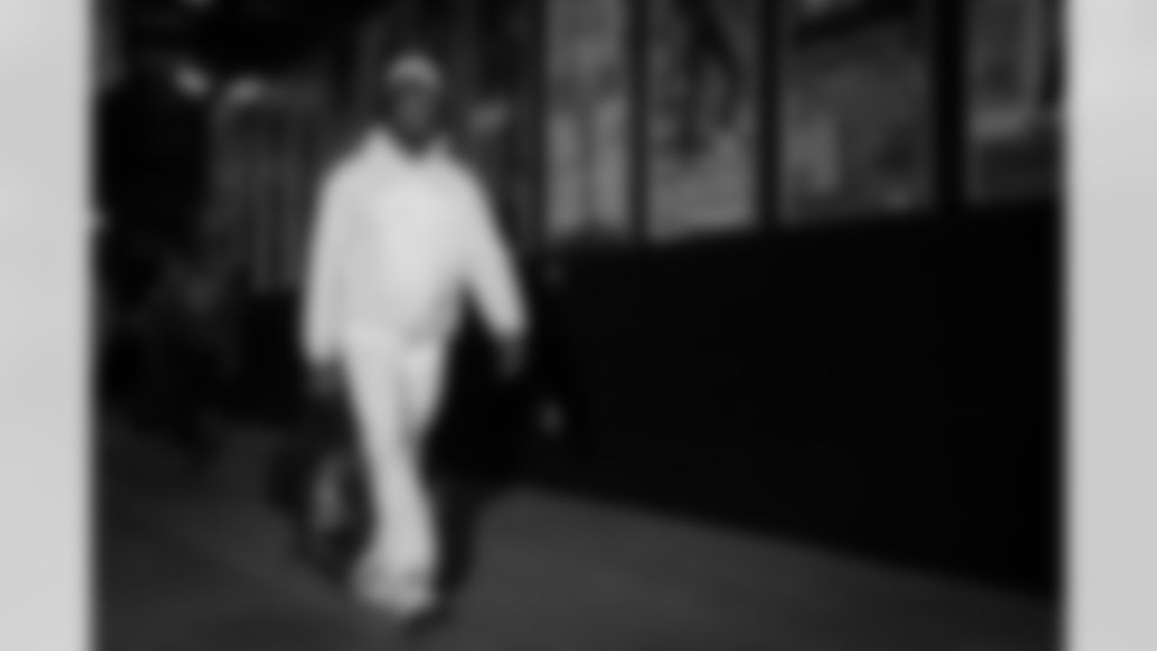 Atlanta Falcons outside linebacker Arnold Ebiketie #17 arrives before the Week 9 Game against the New England Patriots at Gillette Stadium in Foxborough, Massachusetts on Sunday, November 2, 2025. (Photo by Jay Bendlin/Atlanta Falcons)