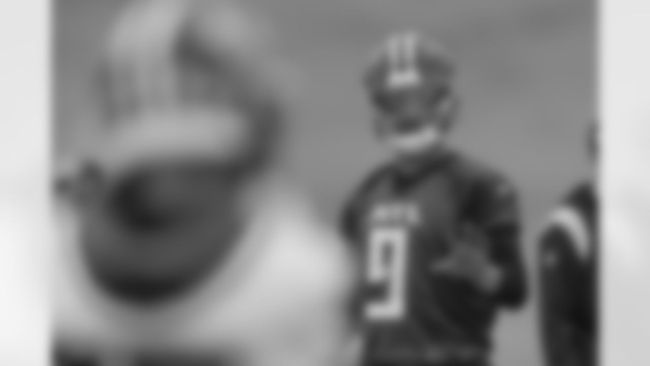 Atlanta Falcons quarterback Desmond Ridder #9 during practice at Atlanta Falcons Training Facility in Flowery Branch, Ga. on Monday, November 20, 2023. (Photo by Shanna Lockwood/Atlanta Falcons)