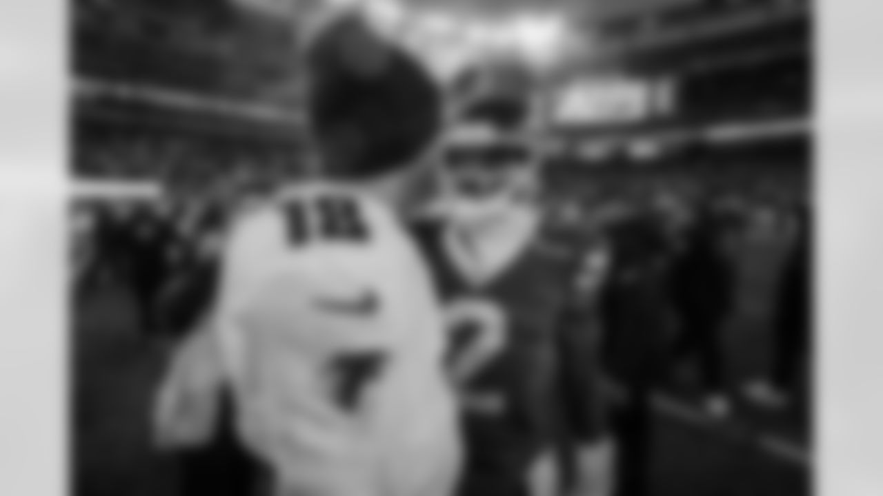 Atlanta Falcons quarterback Kirk Cousins #18 after the Week 13 Game against the New York Jets at Metlife Stadium in East Rutherford, New Jersey on Sunday, November 30, 2025. (Photo by Taylor McLaughlin/Atlanta Falcons)