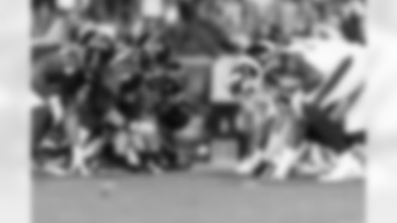 XXXXX during an NFL wild card playoff football game against the Atlanta Falcons and the Los Angeles Rams on Sunday, Jan. 6, 2018 in Los Angeles. The XXXXX won, XX-XX. (Ric Tapia via AP)