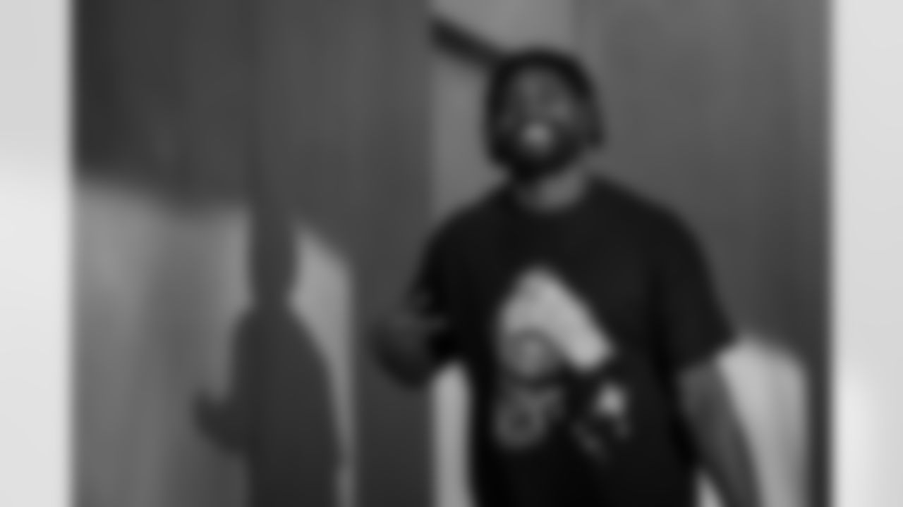 Atlanta Falcons outside linebacker Divine Deablo #0 arrives before the Week 17 Game against the Los Angeles Rams at Mercedes-Benz Stadium in Atlanta, Georgia on Monday, December 29, 2025. (Photo by Jay Bendlin/Atlanta Falcons)