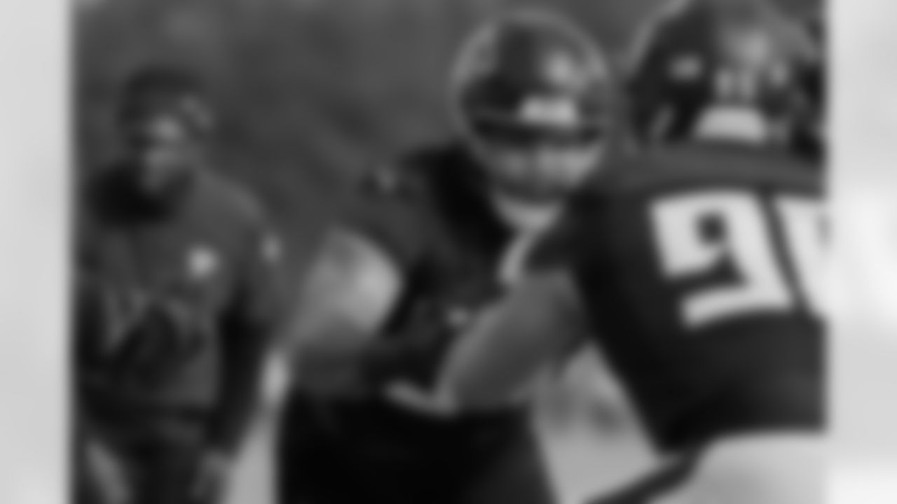 Atlanta Falcons defensive lineman LaCale London #94 during practice at Atlanta Falcons Training Facility in Flowery Branch, Georgia, on Wednesday, November 19, 2025. (Photo by Jay Bendlin/Atlanta Falcons)