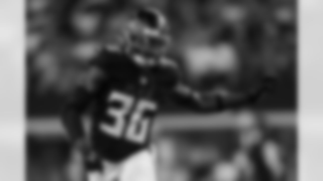 Atlanta Falcons safety Ronnie Harrison #36 during the Preseason Game against the Dallas Cowboys at AT&T Stadium in Arlington, Texas on Friday, August 22, 2025. (Photo by Jay Bendlin/Atlanta Falcons)
