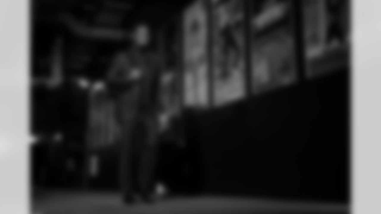 Atlanta Falcons head coach Raheem Morris arrives before the Week 9 Game against the New England Patriots at Gillette Stadium in Foxborough, Massachusetts on Sunday, November 2, 2025. (Photo by Jay Bendlin/Atlanta Falcons)