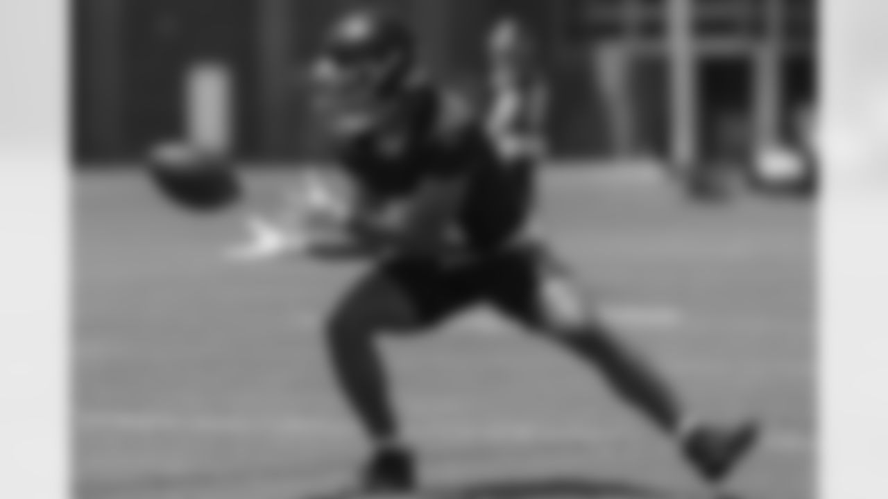 Atlanta Falcons wide receiver Dylan Drummond #15 during OTAs at Atlanta Falcons Training Facility in Flowery Branch, Georgia, on Monday, May 20, 2024. (Photo by Shanna Lockwood/Atlanta Falcons)