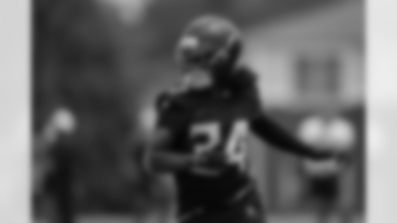 Atlanta Falcons wide receiver Ray-Ray McCloud III #34 during mandatory minicamp at Atlanta Falcons Training Facility in Flowery Branch, Georgia, on Tuesday, June 10, 2025. (Photo by Jay Bendlin/Atlanta Falcons)