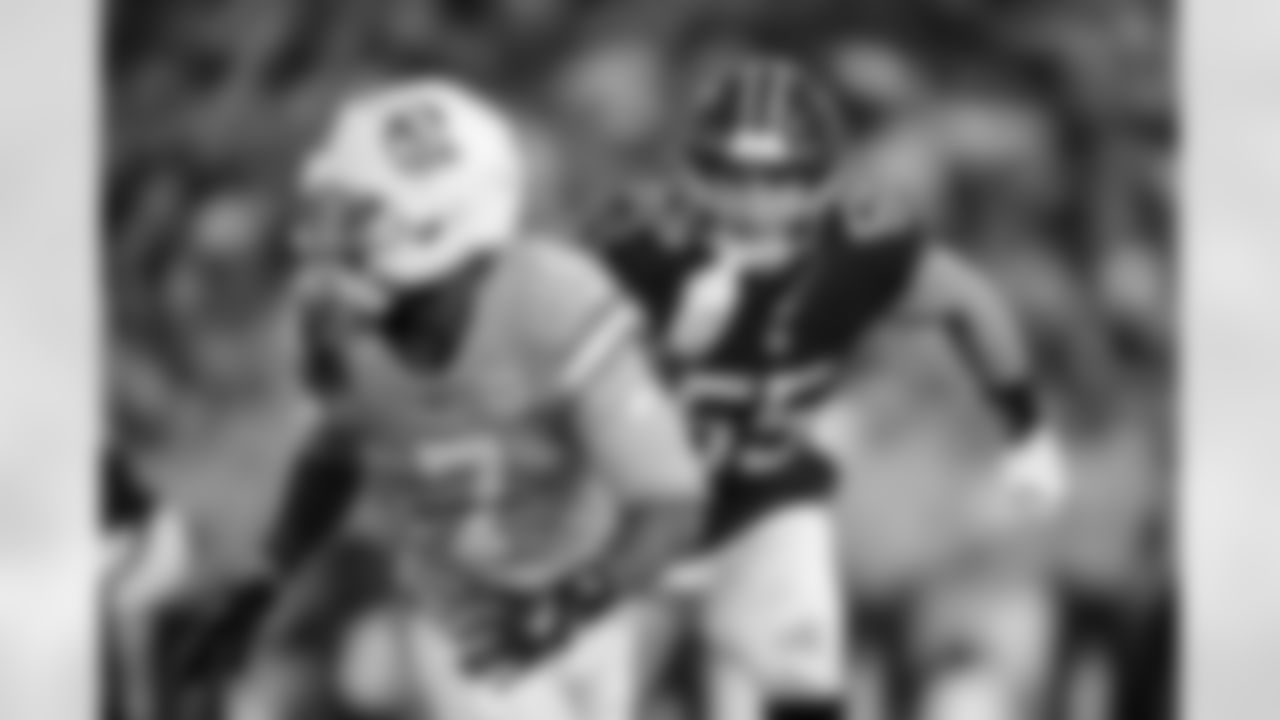 Atlanta Falcons inside linebacker Kaden Elliss #55 during the Week 15 Game against the Tampa Bay Buccaneers at Raymond James Stadium in Tampa, Florida on Thursday, December 11, 2025. (Photo by Mitch Martin/Atlanta Falcons)