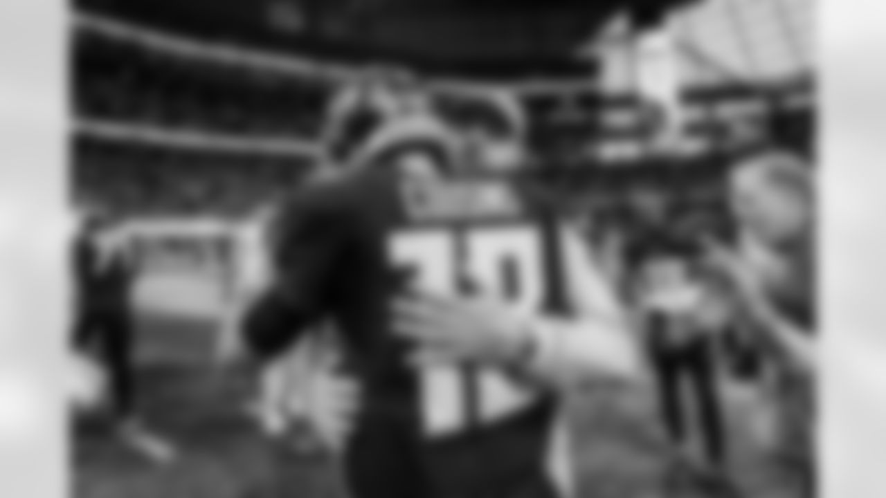Atlanta Falcons quarterback Kirk Cousins #18 after the Week 8 Game against the Miami Dolphins at Mercedes-Benz Stadium in Atlanta, Georgia on Sunday, October 26, 2025. (Photo by Taylor McLaughlin/Atlanta Falcons)